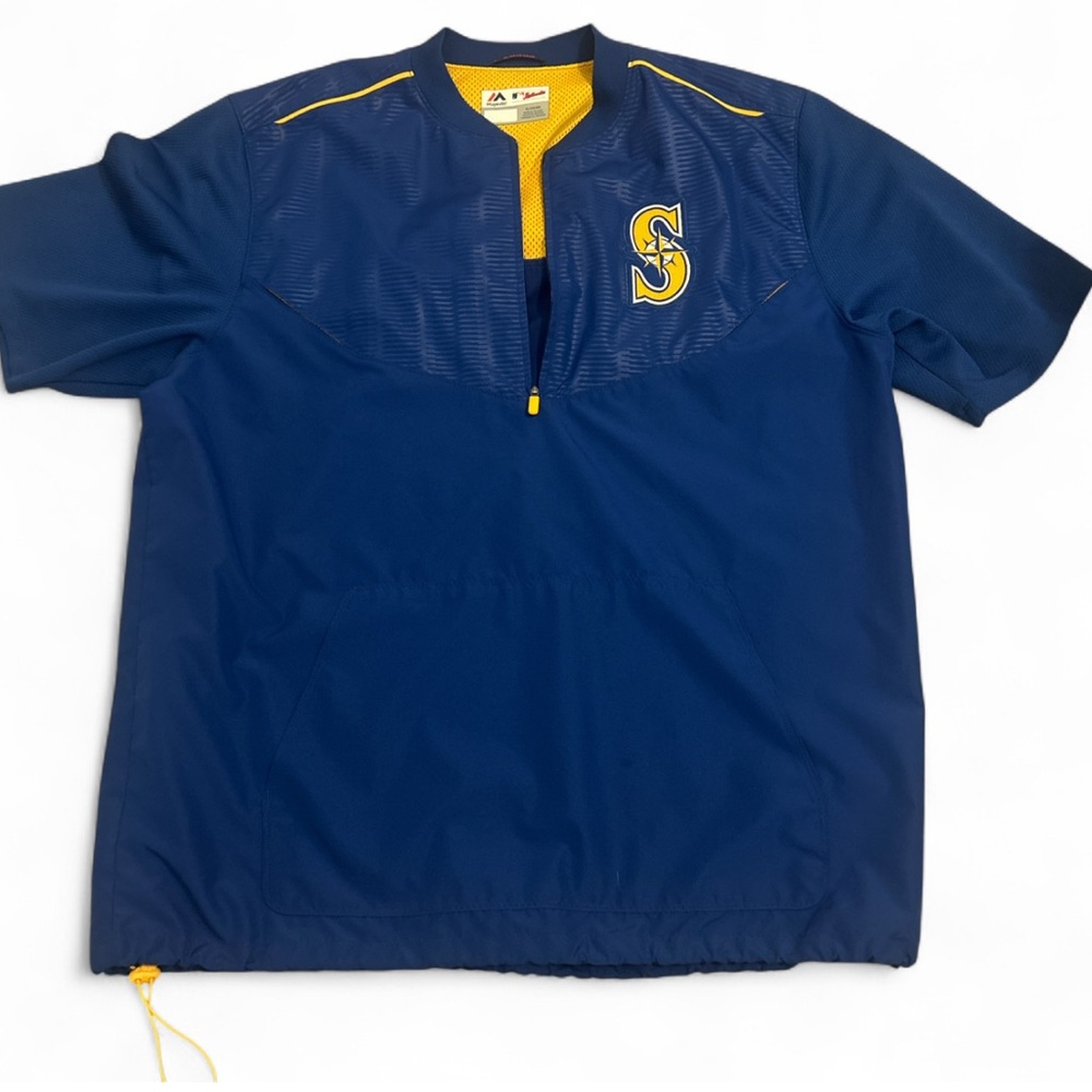 Majestic Blue and Yellow Mariners Pullover